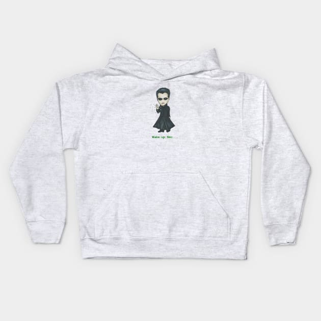 Wake up, Neo Kids Hoodie by LivStark